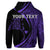 Custom Hawaiian Map Manta Ray Polynesian Hoodie Purple Circle Style - Polynesian Pride