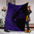 Hawaiian Map Manta Ray Polynesian Premium Blankets - Purple - Circle Style - AH - Polynesian Pride