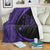 Hawaiian Map Manta Ray Polynesian Premium Blankets - Purple - Circle Style - AH White - Polynesian Pride