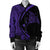 Hawaiian Map Manta Ray Polynesian Bomber Jacket - Purple - Circle Style - AH - Polynesian Pride