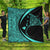 Hawaiian Map Manta Ray Polynesian Premium Quilts - Turquoise - Circle Style - AH Black - Polynesian Pride