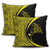 Hawaiian Map Manta Ray Polynesian Pillow Covers - Yellow - Circle Style - AH - Polynesian Pride