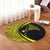 Hawaiian Map Manta Ray Polynesian Round Carpet - Yellow - Circle Style - AH - Polynesian Pride