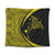 Hawaiian Map Manta Ray Polynesian Tapestry - Yellow - Circle Style - AH Wall Tapestry Black - Polynesian Pride