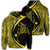 Hawaiian Map Manta Ray Polynesian Hoodie Yellow Circle Style Unisex Art - Polynesian Pride