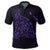 Hawaiian Map Manta Ray Purple Polynesian Polo Shirt - Polynesian Pride