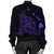 Hawaiian Map Manta Ray Purple Polynesian Bomber Jacket - AH - Polynesian Pride