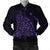 Hawaiian Map Manta Ray Purple Polynesian Bomber Jacket - AH Black Unisex - Polynesian Pride