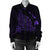 Hawaiian Map Manta Ray Purple Polynesian Bomber Jacket - AH - Polynesian Pride