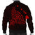 Hawaiian Map Manta Ray Red Polynesian Bomber Jacket - AH - Polynesian Pride