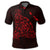 Hawaiian Map Manta Ray Red Polynesian Polo Shirt - Polynesian Pride