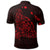 Hawaiian Map Manta Ray Red Polynesian Polo Shirt - Polynesian Pride