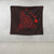 Hawaiian Map Manta Ray Red Polynesian Tapestry - AH - Polynesian Pride