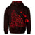 Hawaiian Map Manta Ray Red Polynesian Hoodie - Polynesian Pride