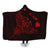 Hawaiian Map Manta Ray Red Polynesian Hooded Blanket - AH Hooded Blanket White - Polynesian Pride