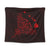 Hawaiian Map Manta Ray Red Polynesian Tapestry - AH Wall Tapestry Black - Polynesian Pride