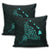 Hawaiian Map Manta Ray Turquoise Polynesian Pillow Covers - AH - Polynesian Pride