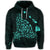 Hawaiian Map Manta Ray Turquoise Polynesian Hoodie - Polynesian Pride