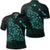 Hawaiian Map Manta Ray Turquoise Polynesian Polo Shirt Unisex Black - Polynesian Pride