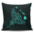 Hawaiian Map Manta Ray Turquoise Polynesian Pillow Covers - AH Pillow Covers Black - Polynesian Pride