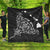 Hawaiian Map Manta Ray White Polynesian Premium Quilts - AH Black - Polynesian Pride