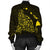 Hawaiian Map Manta Ray Yellow Polynesian Bomber Jacket - AH - Polynesian Pride