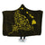 Hawaiian Map Manta Ray Yellow Polynesian Hooded Blanket - AH Hooded Blanket White - Polynesian Pride