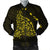 Hawaiian Map Manta Ray Yellow Polynesian Bomber Jacket - AH Black Unisex - Polynesian Pride