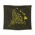 Hawaiian Map Manta Ray Yellow Polynesian Tapestry - AH Wall Tapestry Black - Polynesian Pride