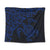 Hawaiian Map Turtle Hibiscus Kanaka Polynesian Tapestry - Blue - AH Wall Tapestry Black - Polynesian Pride