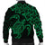 Hawaiian Map Turtle Hibiscus Kanaka Polynesian Bomber Jacket - Green - AH - Polynesian Pride