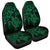 Hawaiian Map Turtle Hibiscus Kanaka Polynesian Car Seat Covers - Green - AH Universal Fit Black - Polynesian Pride