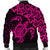 Hawaiian Map Turtle Hibiscus Kanaka Polynesian Bomber Jacket - Pink - AH - Polynesian Pride