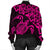 Hawaiian Map Turtle Hibiscus Kanaka Polynesian Bomber Jacket - Pink - AH - Polynesian Pride