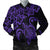 Hawaiian Map Turtle Hibiscus Kanaka Polynesian Bomber Jacket - Purple - AH Black Unisex - Polynesian Pride