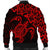 Hawaiian Map Turtle Hibiscus Kanaka Polynesian Bomber Jacket - Red - AH - Polynesian Pride