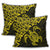 Hawaiian Map Turtle Hibiscus Kanaka Polynesian Pillow Covers - Yellow - AH - Polynesian Pride