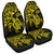 Hawaiian Map Turtle Hibiscus Kanaka Polynesian Car Seat Covers - Yellow - AH Universal Fit Black - Polynesian Pride