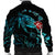 Hawaiian Map Turtle Hibiscus Ohana Honu Paua Shell Bomber Jacket - AH - Polynesian Pride