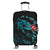 Hawaiian Map Turtle Hibiscus Ohana Honu Paua Shell Luggage Covers - AH Black - Polynesian Pride