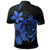 Hawaiian Map Turtle Hibiscus Plumeria Polynesian Polo Shirt Blue - Polynesian Pride