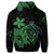 Hawaiian Map Turtle Hibiscus Plumeria Polynesian Hoodie Green - Polynesian Pride