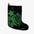 Hawaiian Map Turtle Hibiscus Plumeria Polynesian Christmas Stocking - Green - AH Christmas Stocking 26 X 42 cm Black - Polynesian Pride