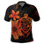 Hawaiian Map Turtle Hibiscus Plumeria Polynesian Polo Shirt Orange - Polynesian Pride