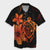 Hawaiian Map Turtle Hibiscus Plumeria Polynesian Hawaiian Shirt - Orange - AH Unisex Black - Polynesian Pride