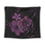 Hawaiian Map Turtle Hibiscus Plumeria Polynesian Tapestry - Pink - AH Wall Tapestry Black - Polynesian Pride