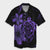 Hawaiian Map Turtle Hibiscus Plumeria Polynesian Hawaiian Shirt - Purple - AH Unisex Black - Polynesian Pride