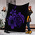 Hawaiian Map Turtle Hibiscus Plumeria Polynesian Premium Blankets - Purple - AH - Polynesian Pride