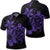 Hawaiian Map Turtle Hibiscus Plumeria Polynesian Polo Shirt Purple Unisex Black - Polynesian Pride