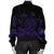 Hawaiian Map Turtle Hibiscus Polynesian Bomber Jacket - Purple - AH - Polynesian Pride